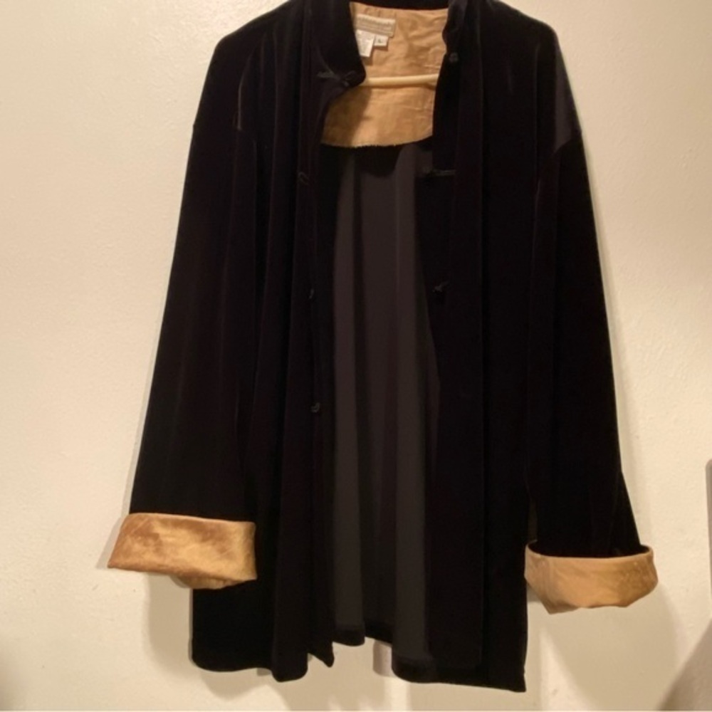 Vintage ColdWater Creek‎ Blazer Women’s Size Large Black Button Down Jacket USA